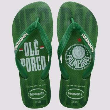 Imagem de Chinelo Havaianas Top Times Palmeiras 21040142 Verde Patria, Verde pat