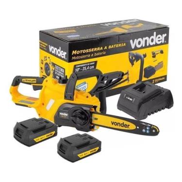 Imagem de Motosserra Com 2 Bateria 4ah 18v C/ Carregador Bivolt Vonder