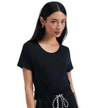 Imagem de Blusa hering slim manga curta feminino ref: her0241, Preto, PP