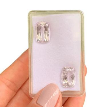 Imagem de Kunzita Cushion Baguete Par 18,20ct - ENE2ESE