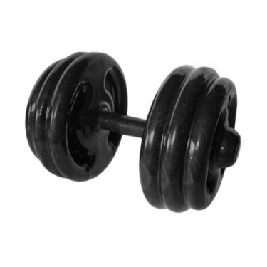 Imagem de Dumbbell Emborrachado Treinamento Funcional Academia 28Kg - ANILHAS FI