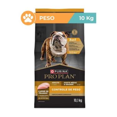 Imagem de Ração Pro Plan Frango Controle Peso Cães Médios Grandes 10kg - Purina
