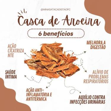 Imagem de CHÁ DE AROEIRA EM CASCA PACOTE 100 Gramas - MINAS ATACADISTA