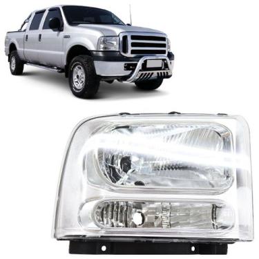 Imagem de Farol Dianteiro F250 F350 F4000 2007 A 2010 Máscara Cromada - Automoti