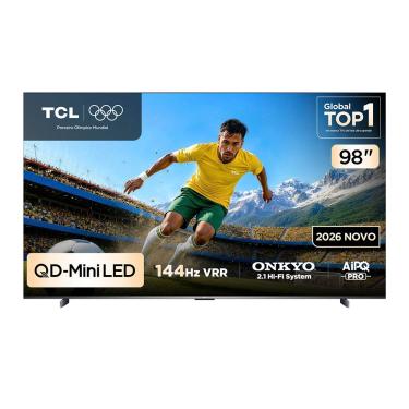 Imagem de Smart TV TCL 98 Polegadas QLED Mini LED 4K P8L WiFi Bluetooth Google TV HDR10+ 144 Hz VRR 98P8L