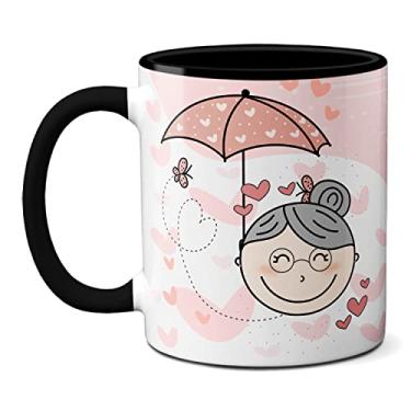 Imagem de Caneca Da Melhor Avó Do Mundo Feliz Dia Dos Avós Presente (Preta)