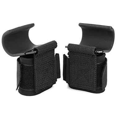 Imagem de Kiboule Ganchos de levantamento de peso para levantamento de peso para exercícios de ginástica braçadeira de apoio de pulso para homens e mulheres