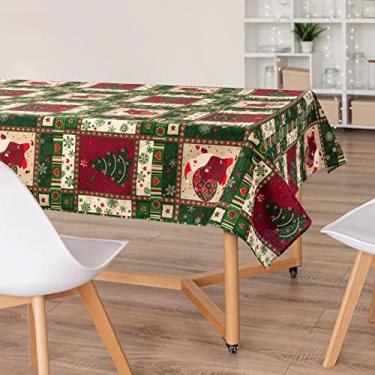 Imagem de Toalha De Mesa Natal Natalina Papai Noel Verde 4 Lugares