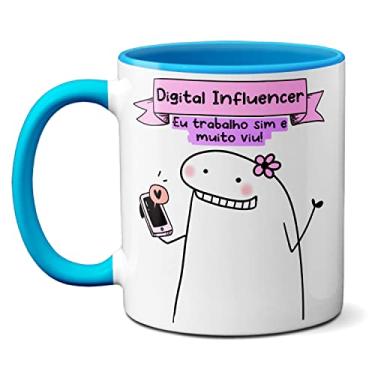 Imagem de Caneca Digital Influencer Eu Trabalho Sim E Muito! Presente (Azul)
