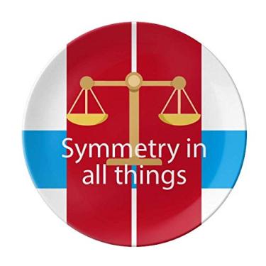 Imagem de Prato decorativo Symmetry In All Things de porcelana para mesa de jantar