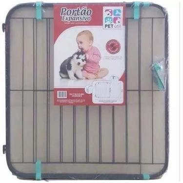 Imagem de Portão Pet Porta Grade Corredor Bebê Expansivo De 70 A 115cm - Petutil