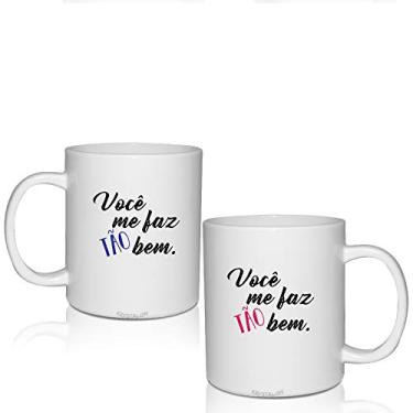 Imagem de Kit 2 Canecas Brancas Personalizadas Dia dos Namorados