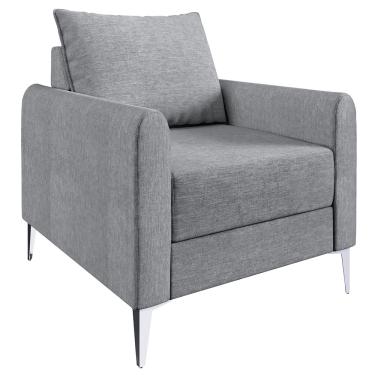Imagem de Poltrona Davos 2 Braços 1 Assento Sofá Go - Cinza
