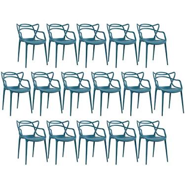 Imagem de Loft7, Kit 16 cadeiras Masters Allegra Turquesa