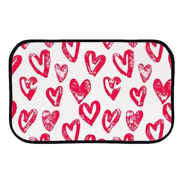 Imagem de DreamBay Tapetes de porta para entrada, dia dos namorados corações rosa anti-fadiga tapete de pé interior ao ar livre capacho de boas-vindas tapete antiderrapante cozinha lavanderia 91 x 61 cm