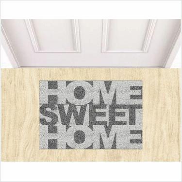 Imagem de Tapete Para Porta Home Sweet Cor Cinza.