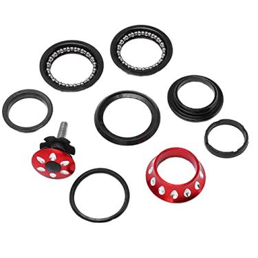 Imagem de Fone de ouvido cônico, fone de ouvido de rolamento colorido de metal para bicicletas Dead Fly para mountain bikes(vermelho)