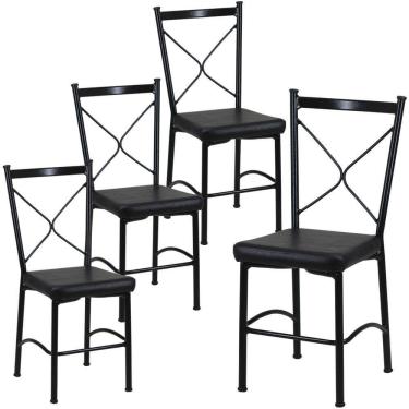 Imagem de Kit 4 Cadeiras Buffet em Alumínio para Cozinha, Restaurante - Trama