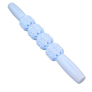 Imagem de Bastão De Rolo Muscular Plplaaobo, Bastão Massageador De Rolo Leve Portátil, Bastão De Rolo De Terapia Corporal Com Ponto De Gatilho Para Braços, Pernas, Coxas, Quadris, Cintura E Abdômen(Azul)
