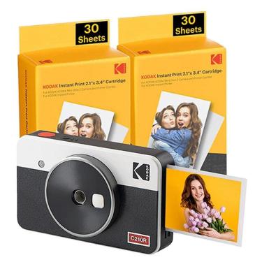 Imagem de Câmera e Photo Printer Instantânea Mini Shot 3 Retrô Kodak Branca - PM00S127A0