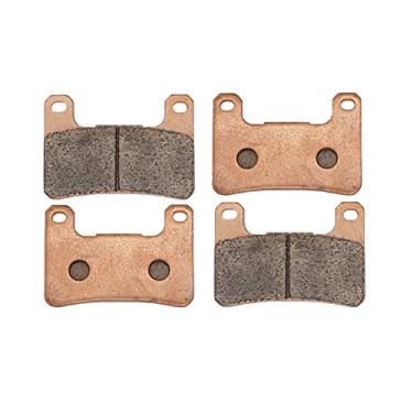 Imagem de SYUU Pastilhas de freio de metal sinterizado dianteiro traseiro para motocicleta, peça de reposição compatível com/para Suzuki GSXR 600 e GSXR 750 (2004-2010) GSXR 1000 (2004-2011) FA379FF