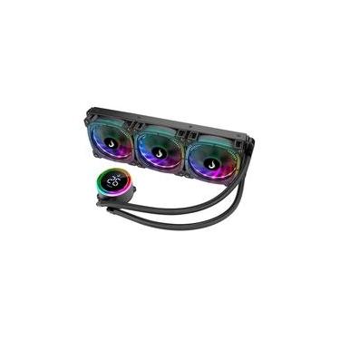 Imagem de Water Cooler Rise Mode Aura Ice Black, ARGB, 360mm, AMD/Intel, Preto - RM-WAIB-06-ARGB