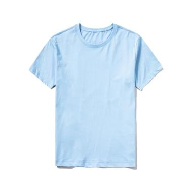 Imagem de NJNJGO Camiseta masculina leve gola redonda básica casual verão manga curta camiseta esportiva, Cor 14, M