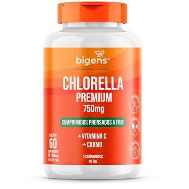 Imagem de Chlorella Premium 750mg, vitamina c, cromo, 60 comprimidos, Biogens