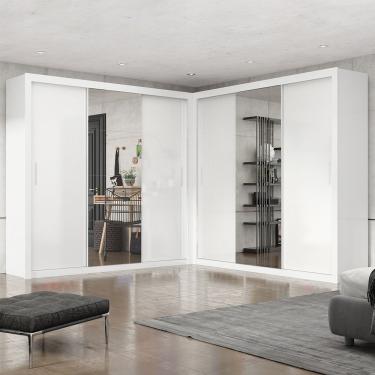 Imagem de Closet Casal Premium Clarice Plus 06 Portas 8 Gavetas Branco