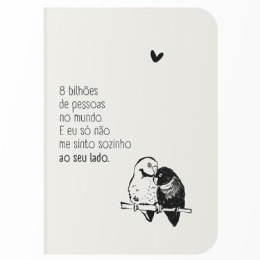 Imagem de Caderno sem Pauta A5 Capa Flexível 80 Páginas 20x14cm - Dia dos Namorados - 8 bilhões