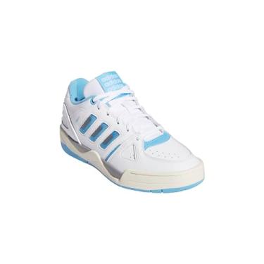 Imagem de adidas Tênis feminino Midcity Low, Branco/Semi Azul Explosão/Cinza, 7.5