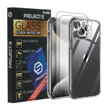 Imagem de Project-S Proteção total de vidro (capa transparente + 2 protetores de tela + protetor de lente) para iPhone 14 Pro Max (6,7 polegadas) com garantia de substituição vitalícia + 1x mês de serviço VPN