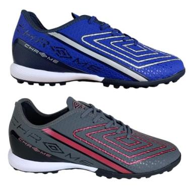 Imagem de Chuteira Society Masculina Umbro Chrome Original Tamanho:43;Cor:Azul-Royal