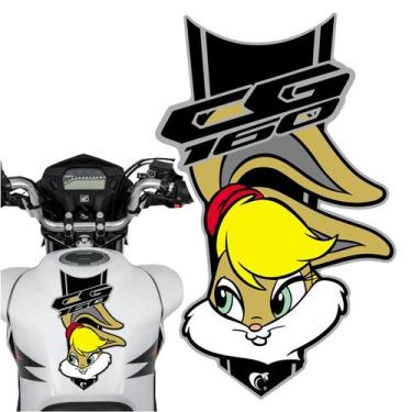 Imagem de Adesivo Faixa Gravata sem resina Moto CG 150/160 LOLA BUNNY Preto - Te