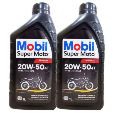 Imagem de Óleo Mobil 20w50 Mineral Super Moto 4 Tempos 2 Litros