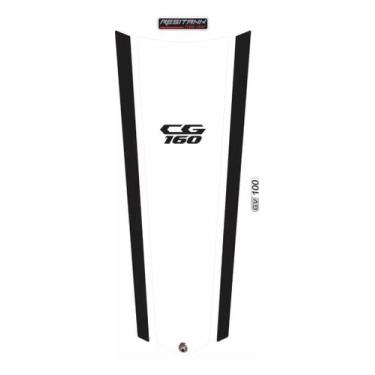 Imagem de Adesivo Faixa ( Gravata ) Titan Cg 160 Resinado - Branc/pret - Resitan