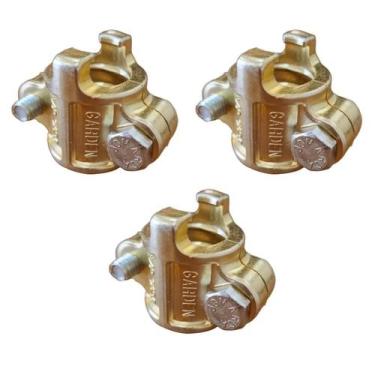 Imagem de Kit 3 Abraçadeira Latão Bipartida Lava Auto Alta Pressão 1/2 - Garden