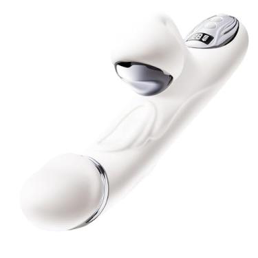 Imagem de Vibrador 4 em 1 Vibrador Coelho Brinquedos Sexuais-G Spot Tapa Clitoral Chocante Vibrador Massageador Estimulação de Mamilo, Vibradores Coelho Brinquedo Sexual Adulto para Mulheres e Casais (Branco)