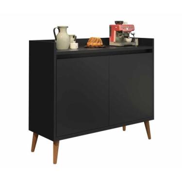 Imagem de Buffet Cantinho do Café Delta 2 Portas Preto - MoveisAqui