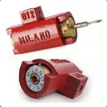 Imagem de Cadeado De Chão Tetra Polyforte Porta Enrolar 012t Milano Cor Vermelho