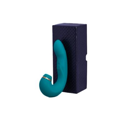 Imagem de Vibrador e Sugador de Clitóris 3 em 1 | Á prova d'água | Estimulador de ponto G | 10 modos de vibração - Enjoy Love Delirium (Verde)