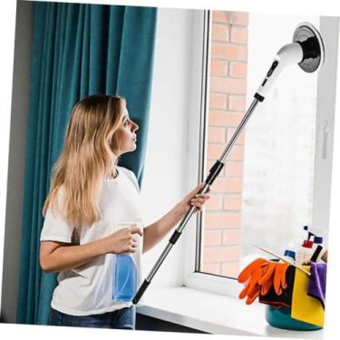 Imagem de Esfregão Rotativo Elétrico USB Sem Fio com Alça Extensível para Limpez