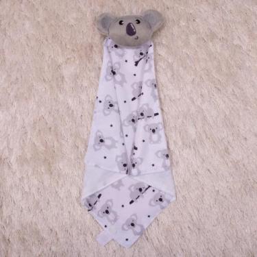 Imagem de Naninha Bebê Safari Bichinhos Fofos de Pelúcia Com Prendedor de Chupet