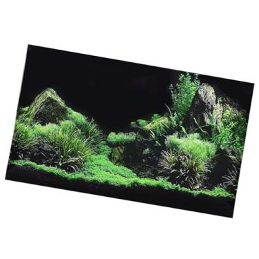 Imagem de Pôster de Aquário, Fundo do Mar, Grama, Tanque de Peixes, Ba, Adesivo Redondo de Pvc, Imagem de Paisagem, Fundo de Tanque de Peixes, Adesivo (91 * 50cm)