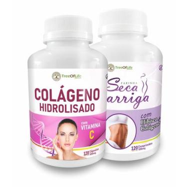 Imagem de Colágeno Tipo I Hidrolisado 120 Cápsulas 500mg + Seca Hibisco e Picoli