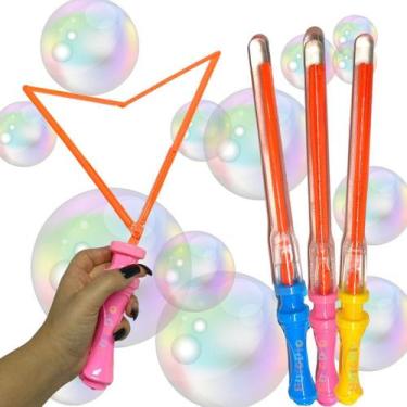 Imagem de Bastão Lança Bolha De Sabão Gigante Brinquedo - Rosa - Europio
