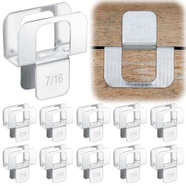 Imagem de Hicarer Clipes H de madeira compensada de 100 peças para telhados clipe de revestimento de madeira compensada de 7/16 polegadas, clipes de caixa de aço, clipes de revestimento de borda de painel