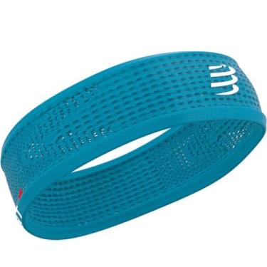 Imagem de Faixa de Cabelo Compressport ON/OFF Ventilada Fina, Cor Petróleo