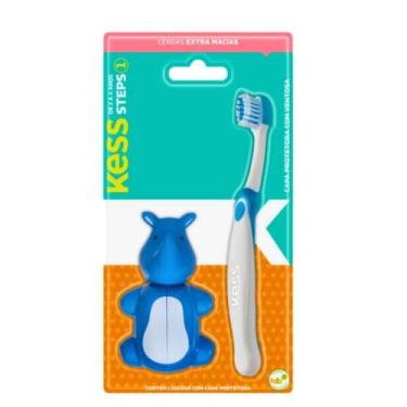 Imagem de Escova Dental Com Capa Protetora Kess Belliz Azul Cod.2037 - BELLIZ CO