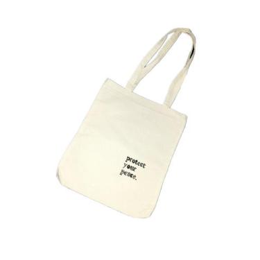 Imagem de Ecobag personalizada de algodão cru protect your peace - RAYS MODAS, 3